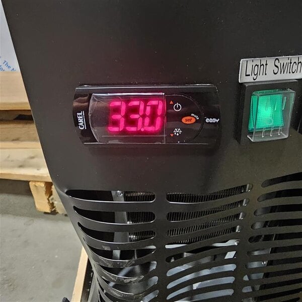 Scratch and Dent Avantco UDD-4-HC Black Kegerator / Beer Dispenser with (2) 2 Tap Towers - (3) 1/2 Keg Capacity