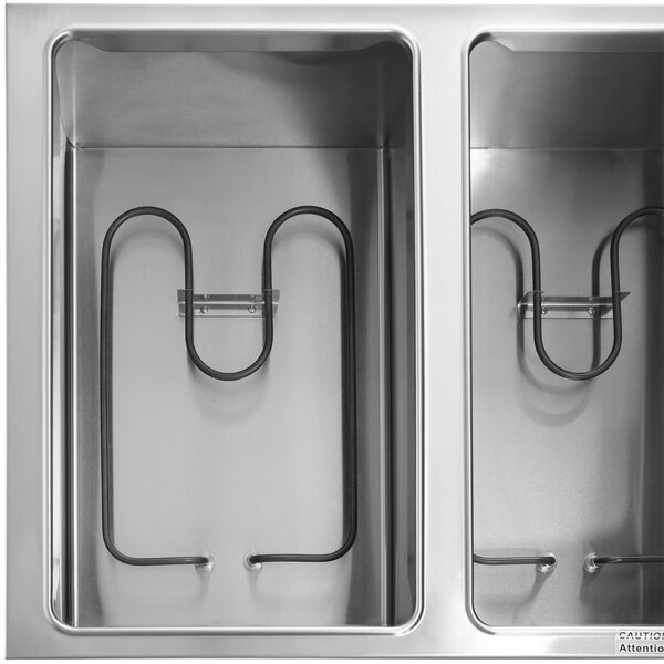 Scratch and Dent ServIt Four Pan Open Well Electric Steam Table with Adjustable Undershelf - 208/240V, 3000W