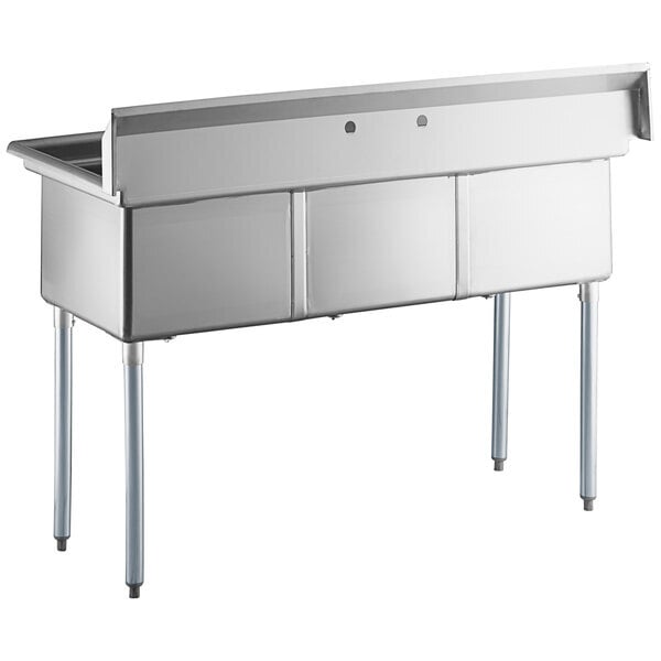 Scratch and Dent Steelton 59 1/2" Three Compartment Commercial Sink