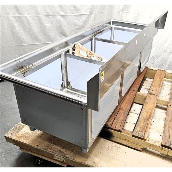 Scratch and Dent Steelton 59 1/2" Three Compartment Commercial Sink