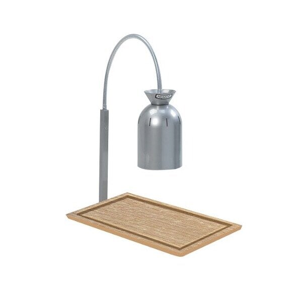 Scratch and Dent Nemco 6016 Single Bulb Carving Station with Wooden Base - 120V, 250W