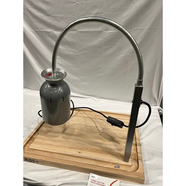Scratch and Dent Nemco 6016 Single Bulb Carving Station with Wooden Base - 120V, 250W