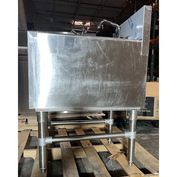 Scratch and Dent Advance Tabco PRCS-25-18 Prestige Series 25" x 18" Underbar Hand Sink with Glass Rinser and Dipper Well