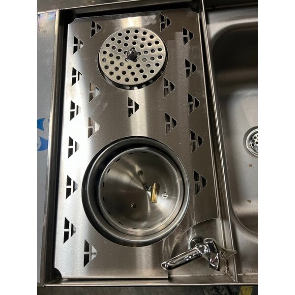 Scratch and Dent Advance Tabco PRCS-25-18 Prestige Series 25" x 18" Underbar Hand Sink with Glass Rinser and Dipper Well