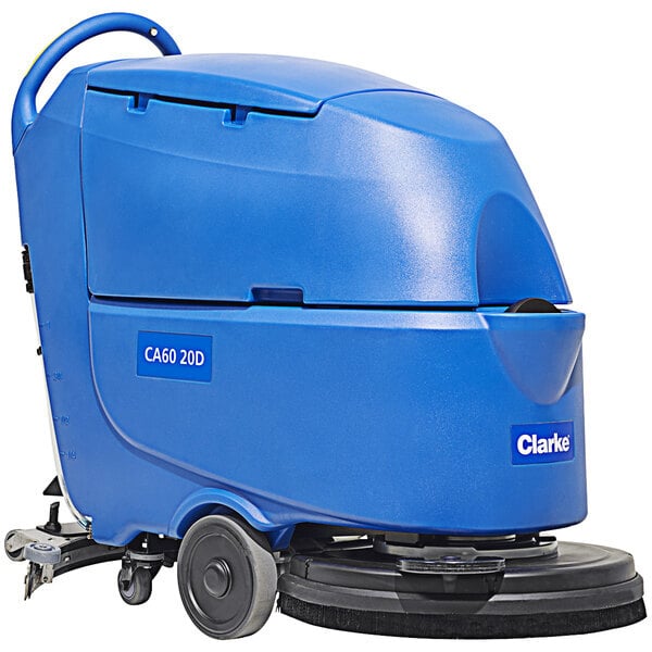 Scratch and Dent Clarke CA60 20DT 20" AGM Cordless Walk Behind Disc Floor Scrubber with Traction Drive - 16 Gallon