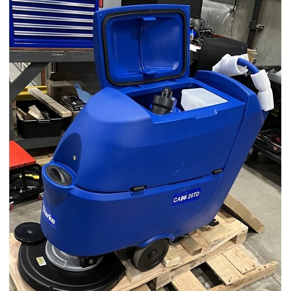 Scratch and Dent Clarke CA60 20DT 20" AGM Cordless Walk Behind Disc Floor Scrubber with Traction Drive - 16 Gallon