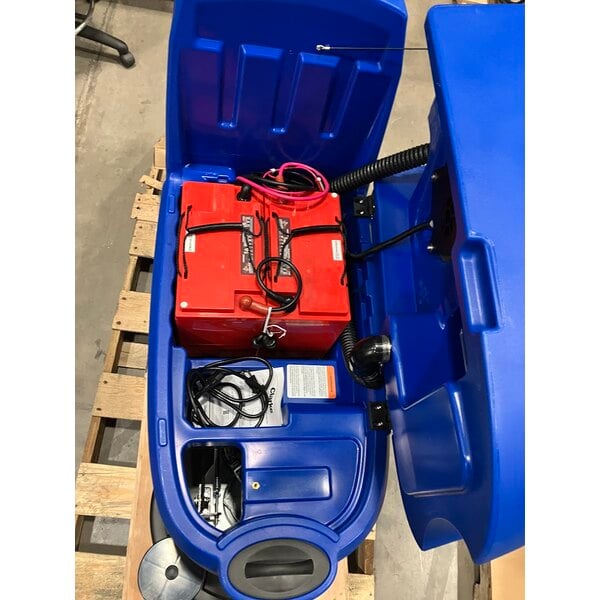 Scratch and Dent Clarke CA60 20DT 20" AGM Cordless Walk Behind Disc Floor Scrubber with Traction Drive - 16 Gallon