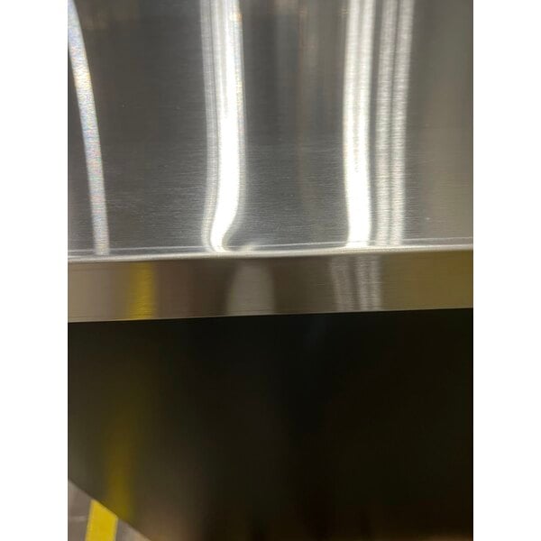 Scratch and Dent Avantco UBB-4G-HC 90" Black Counter Height Glass Door Back Bar Refrigerator with LED Lighting