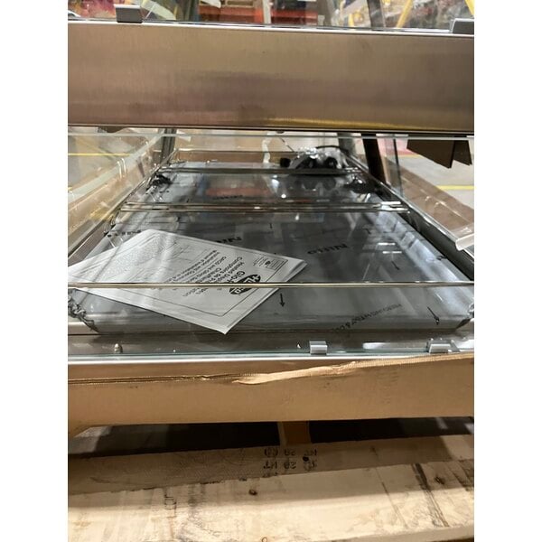Scratch and Dent Hatco GRHD-3PD Stainless Steel Glo-Ray 45 1/2" Full Service Dual Shelf Merchandiser