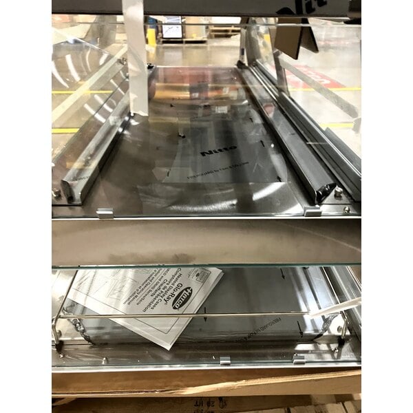 Scratch and Dent Hatco GRHD-3PD Stainless Steel Glo-Ray 45 1/2" Full Service Dual Shelf Merchandiser