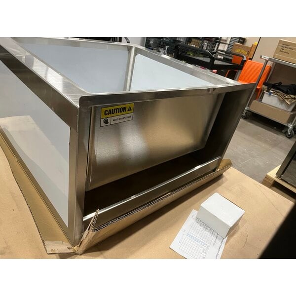 Scratch and Dent Regency 29" 16-Gauge Stainless Steel One Compartment Floor Mop Sink - 24" x 24" x 12" Bowl