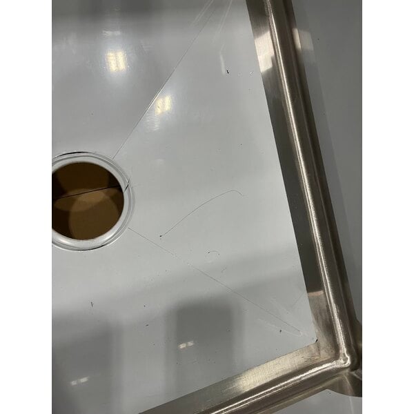 Scratch and Dent Regency 29" 16-Gauge Stainless Steel One Compartment Floor Mop Sink - 24" x 24" x 12" Bowl