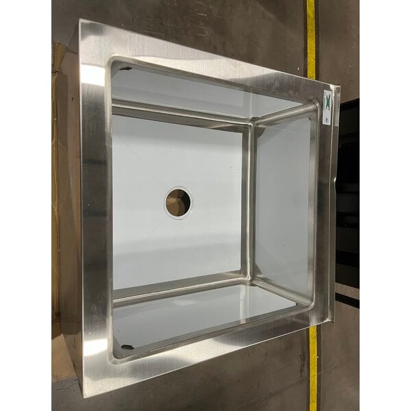 Scratch and Dent Regency 29" 16-Gauge Stainless Steel One Compartment Floor Mop Sink - 24" x 24" x 12" Bowl