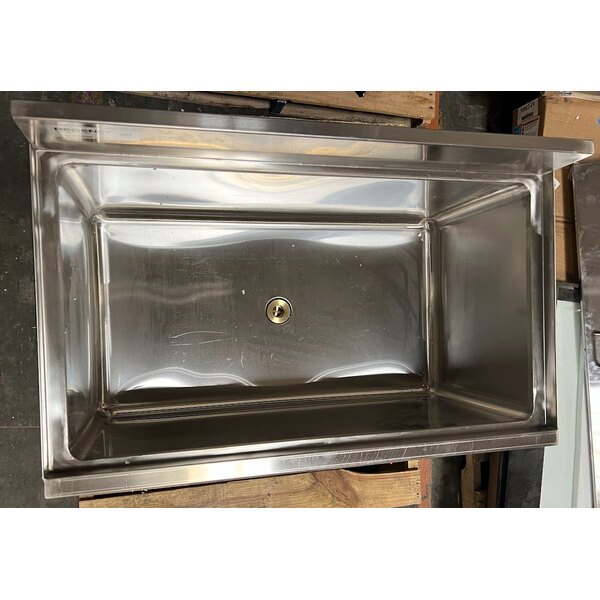 Scratch and Dent Regency 18" x 30" Stainless Steel Underbar Ice Bin with Bottle Holders - 98 lb.
