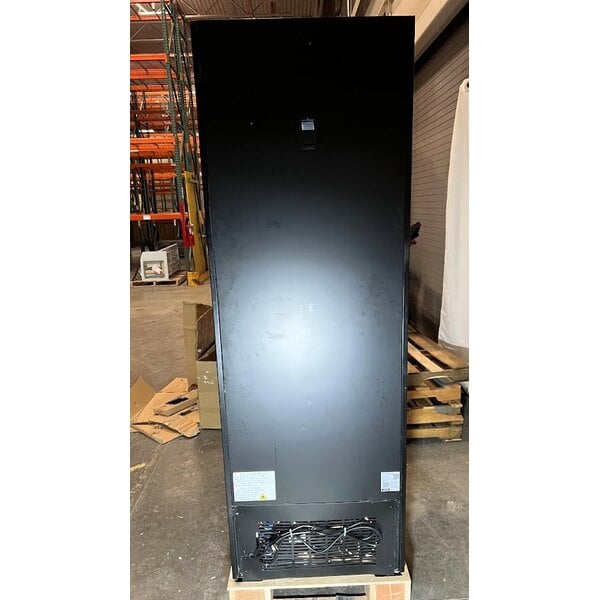 Scratch and Dent Avantco GDC-12F-HC 27" Black Swing Glass Door Merchandiser Freezer with LED Lighting