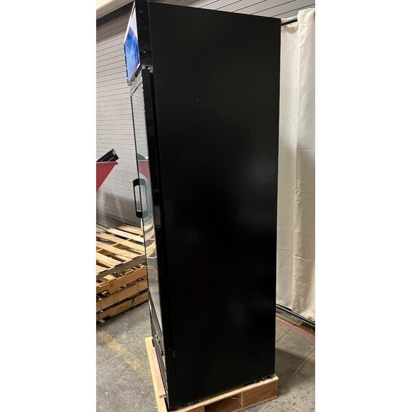 Scratch and Dent Avantco GDC-12F-HC 27" Black Swing Glass Door Merchandiser Freezer with LED Lighting