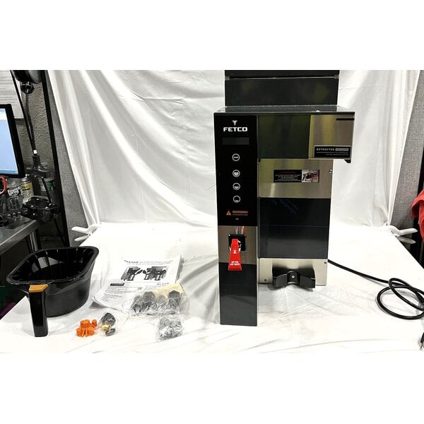 Scratch and Dent Fetco CBS-1231 Plus Series Single Automatic Digital Coffee Brewer With Plastic Brew Basket - 120V, 1500W