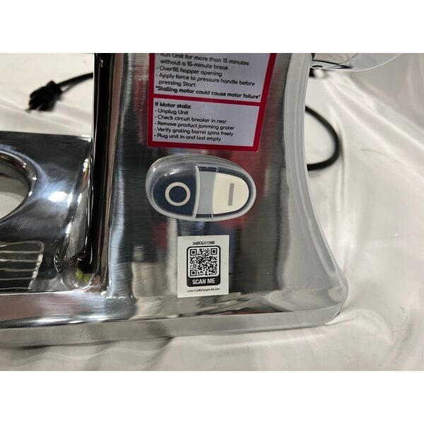Scratch and Dent Estella CG112NB 3.3 lb. Per Minute Electric Hard Cheese Grater - 110V, 1 1/2 hp