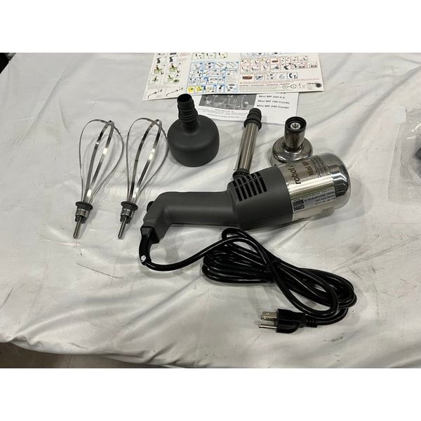 Scratch and Dent Robot Coupe MMP190 Combi Mini 8" Variable Speed Immersion Blender with 7" Whisk - 2/5 HP