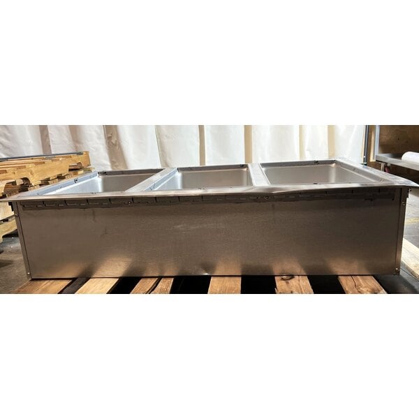 Scratch and Dent Wells MOD-300TDM 3 Pan Drop-In Hot Food Well with Drain Manifolds - Thermostatic Control