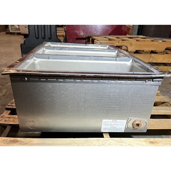 Scratch and Dent Wells MOD-300TDM 3 Pan Drop-In Hot Food Well with Drain Manifolds - Thermostatic Control
