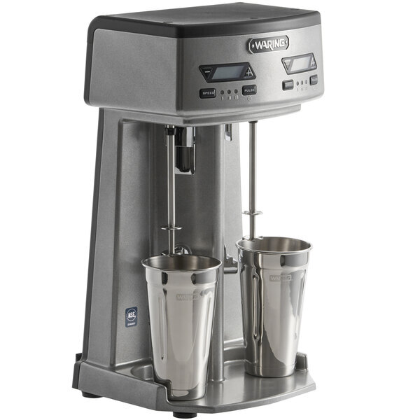 Scratch and Dent Waring WDM240TX Double Spindle Three Speed Drink Mixer with Timer - 120V, 750W