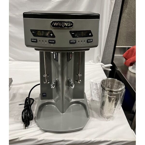 Scratch and Dent Waring WDM240TX Double Spindle Three Speed Drink Mixer with Timer - 120V, 750W