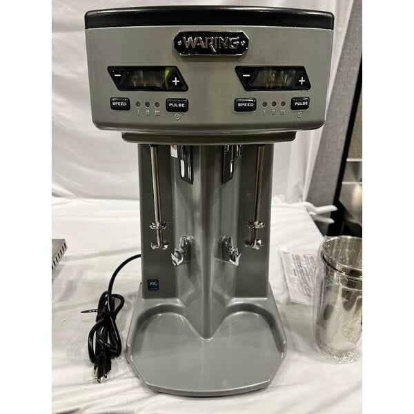 Scratch and Dent Waring WDM240TX Double Spindle Three Speed Drink Mixer with Timer - 120V, 750W