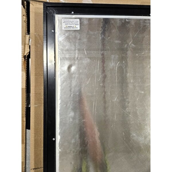 Scratch and Dent Aarco ODCC3630RBK 36" x 30" Enclosed Hinged Locking 1 Door Powder Coated Black Outdoor Bulletin Board Cabinet