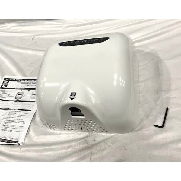 Scratch and Dent Excel XL-BW-ECO 110/120 XLERATOReco® White Thermoset Resin Cover Energy Efficient No Heat Hand Dryer - 110/120V, 500W