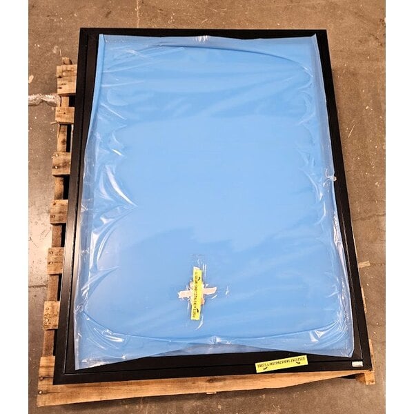 Scratch and Dent Aarco ODCC4836RBK 48" x 36" Enclosed Hinged Locking 1 Door Powder Coated Black Outdoor Bulletin Board Cabinet
