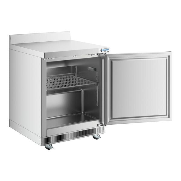 Scratch and Dent Avantco ZWT-27R-HC 27" Front Breathing Worktop Refrigerator with 3 1/2" Backsplash