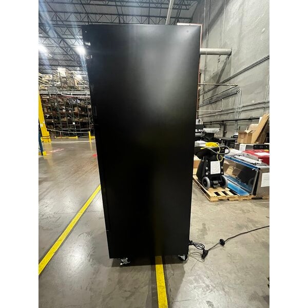 Scratch and Dent Avantco GDC-23-HC 28 3/8" Black Swing Glass Door Merchandiser Refrigerator with LED Lighting