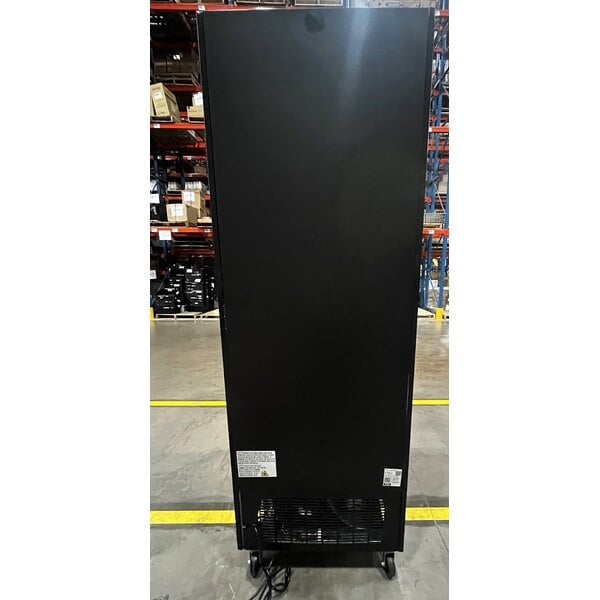 Scratch and Dent Avantco GDC-23-HC 28 3/8" Black Swing Glass Door Merchandiser Refrigerator with LED Lighting