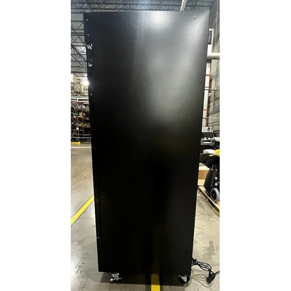 Scratch and Dent Avantco GDC-23-HC 28 3/8" Black Swing Glass Door Merchandiser Refrigerator with LED Lighting