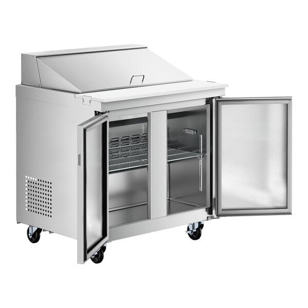 Scratch and Dent Avantco APT-36-HC 36" 2 Door Refrigerated Sandwich Prep Table