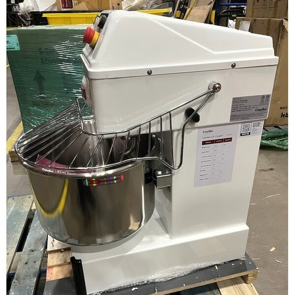 Scratch and Dent Estella SM30 30 Qt. / 42 lb. Two-Speed Spiral Dough Mixer - 120V, 2 HP