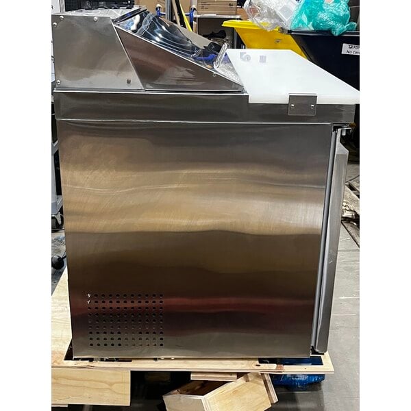 Scratch and Dent Avantco SS-PT-48-HC 46 3/4" 2 Door Stainless Steel Refrigerated Sandwich Prep Table