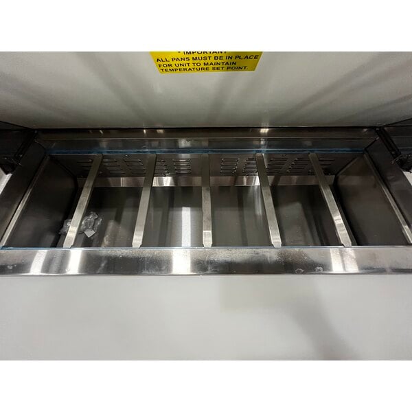 Scratch and Dent Avantco SS-PT-48-HC 46 3/4" 2 Door Stainless Steel Refrigerated Sandwich Prep Table