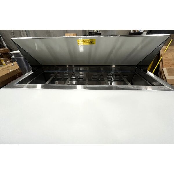 Scratch and Dent Avantco SS-PT-48-HC 46 3/4" 2 Door Stainless Steel Refrigerated Sandwich Prep Table