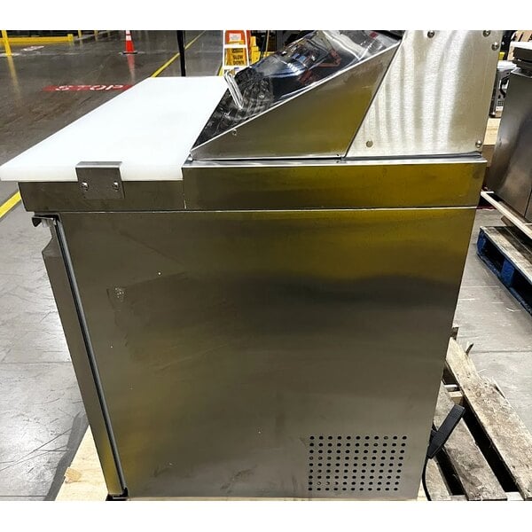 Scratch and Dent Avantco SS-PT-48-HC 46 3/4" 2 Door Stainless Steel Refrigerated Sandwich Prep Table