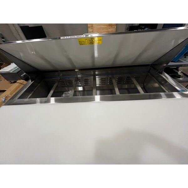 Scratch and Dent Avantco SS-PT-48-HC 46 3/4" 2 Door Stainless Steel Refrigerated Sandwich Prep Table