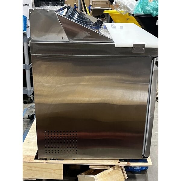 Scratch and Dent Avantco SS-PT-48-HC 46 3/4" 2 Door Stainless Steel Refrigerated Sandwich Prep Table