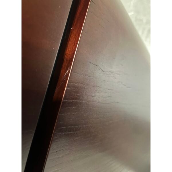 Scratch and Dent Oklahoma Sound M950/901-MY/WT/LWM-5 Mahogany on Walnut Finish Veneer Combination Floor Lectern with Sound, Wireless Handheld Microphone, and Rechargeable Battery