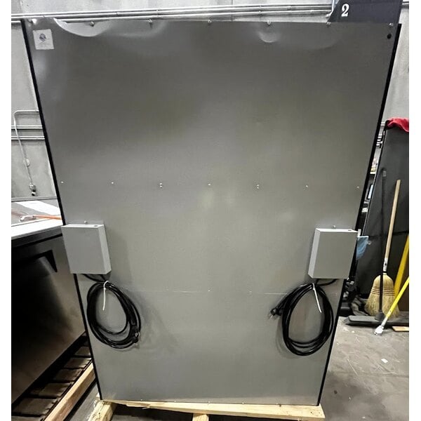 Scratch and Dent All State Manufacturing 49" x 23 1/4" x 72" Condiment Stand with Double Shelf, Low Tray, and Four Cups AS492-4-4C-N/L