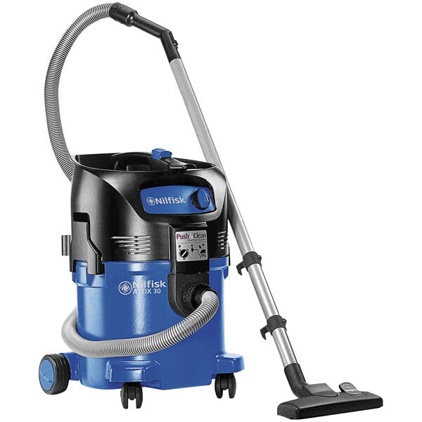 Scratch and Dent Nilfisk ATTIX 30 AS/E HEPA 8 Gallon Polyethylene Wet / Dry Vacuum with HEPA Filtration, Automatic Tool Start, and Anti-Static Hose - 120V