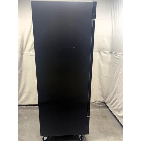 Scratch and Dent Avantco GDC-49-HC 53" Black Swing Glass Door Merchandiser Refrigerator with LED Lighting