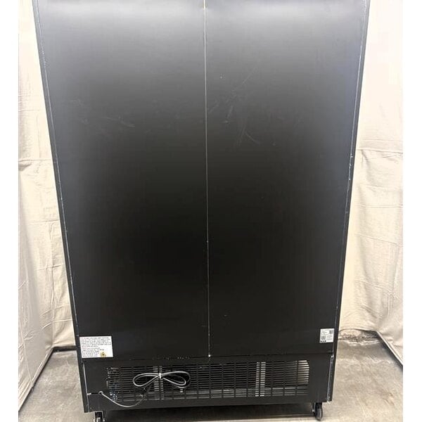 Scratch and Dent Avantco GDC-49-HC 53" Black Swing Glass Door Merchandiser Refrigerator with LED Lighting