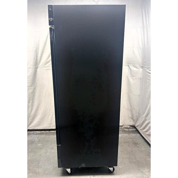 Scratch and Dent Avantco GDC-49-HC 53" Black Swing Glass Door Merchandiser Refrigerator with LED Lighting