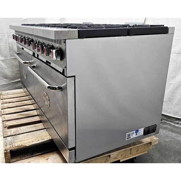 Scratch and Dent Cooking Performance Group S60-N Natural Gas 10 Burner 60" Range with 2 Standard Ovens - 360,000 BTU